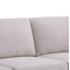 Causeuse 70,5 po en tissu de lin gris clair, pièces modulaires