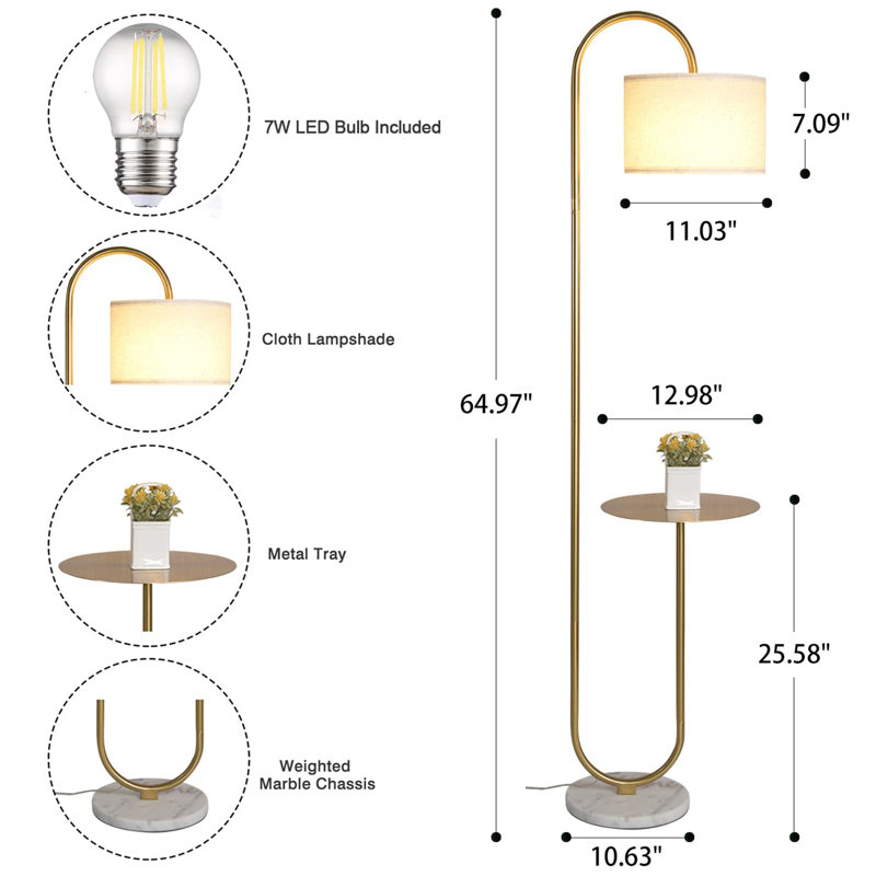 Lampe sur pied à arc