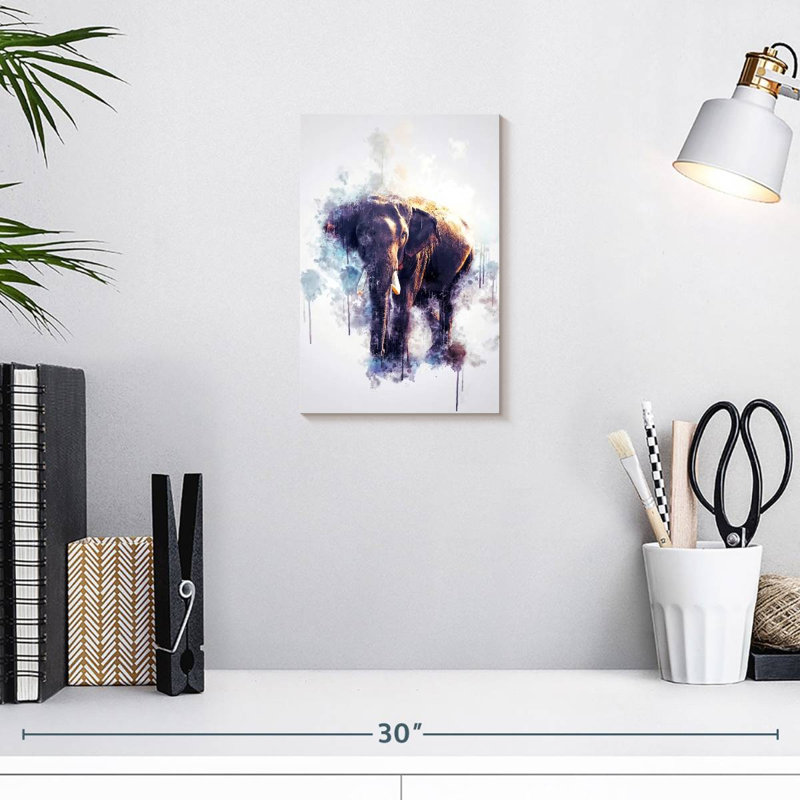 Brampt Elephant Looking, 12" H x 8" W