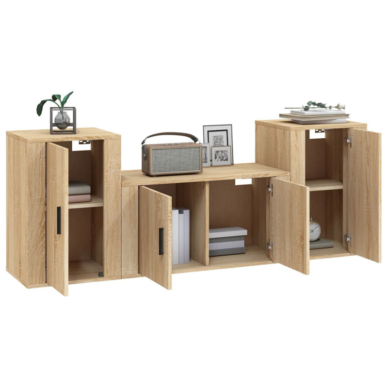 Avalene TV Stand, 15.8"H x 31.5"L x 13.6"W, Sonoma Oak