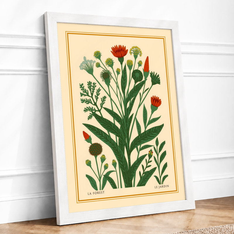 Flowering Plant Study Botanical - Print, A4 - 29.7 x 21.0 cm, White