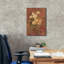 «Peach Roses On Red 2» par Danhui Nai, art mural sur toile-902198267