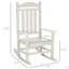 Chaise berçante en PEHD toutes saisons avec dossier haut rustique, accoudoirs et siège surdimensionné pour une détente en plein air-295628731