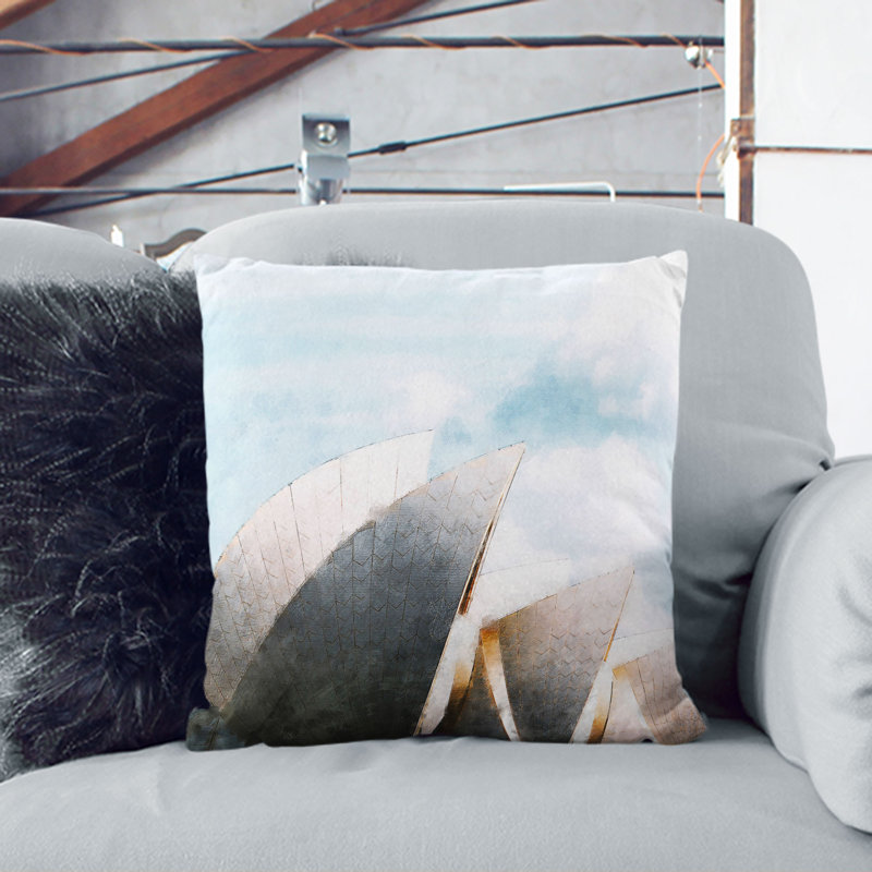 Square Throw Cushion, Black, 40cm H x 40cm W x 15cm D