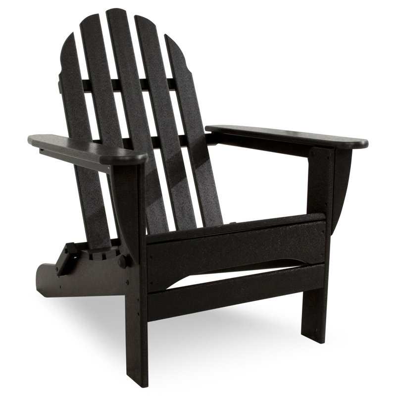 POLYWOOD Classics Folding Adirondack, Black