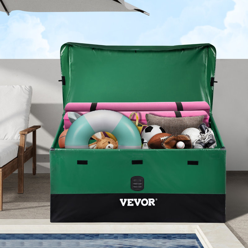 VEVOR 121.9cm W 100L Water Resistant Polyethylene Plastic Deck Box in Green/Black