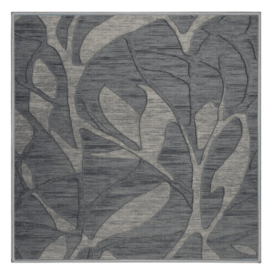 Machine Washable Abstract Gray Area Rug