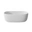 Baignoire de trempage autoportante en résine de 51 po à surface solide avec trop-plein et bonde escamotable blanche 51 po-123339668