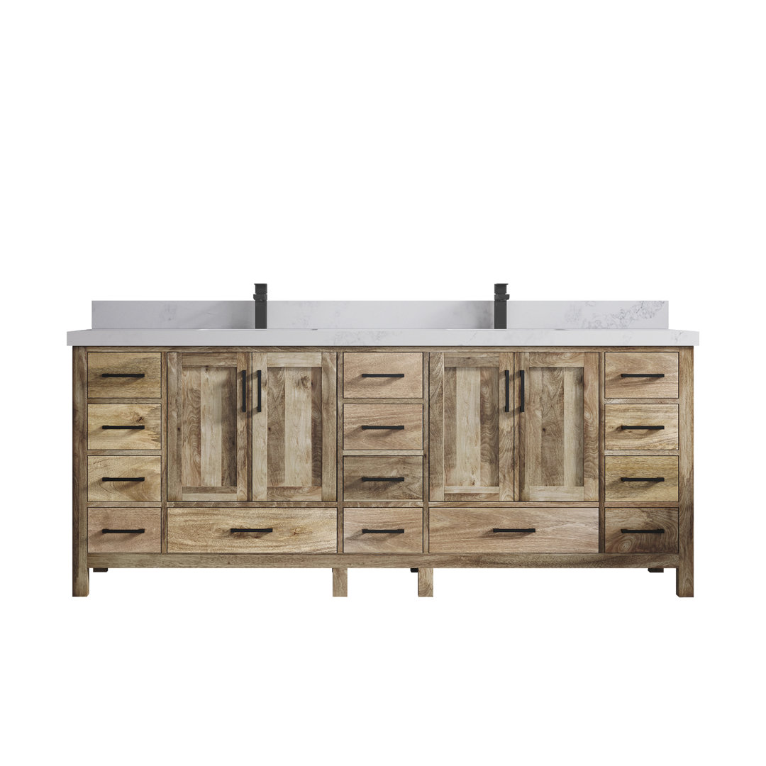 Malibu 84'' Double Bathroom Vanity with Top Willow Collections Top