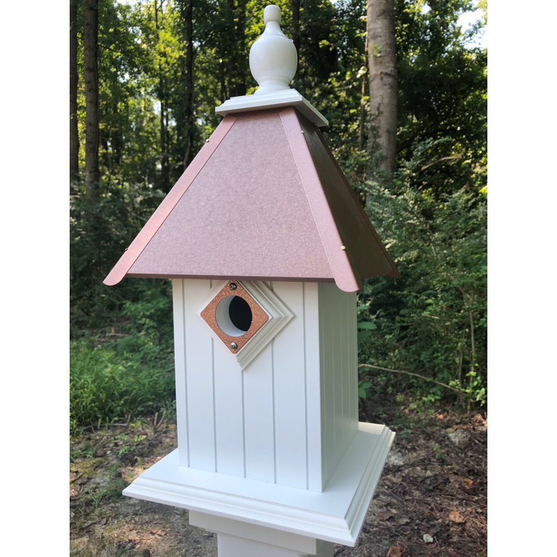 Cabane à oiseaux 22 po x 13 po x 13 po Fort Calhoun, Cuivre martelé