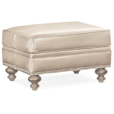 Repose-pieds rectangulaire en cuir véritable 26 "West