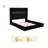 Upholstered Deluxe Fireplace High Headboard Bed-476972880-474242103