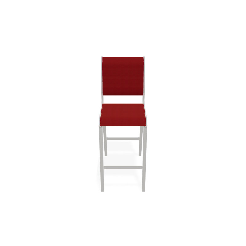 Tabouret de bar 29,5 po Holna, Rouge 1D Sunbrella®, Neige texturée
