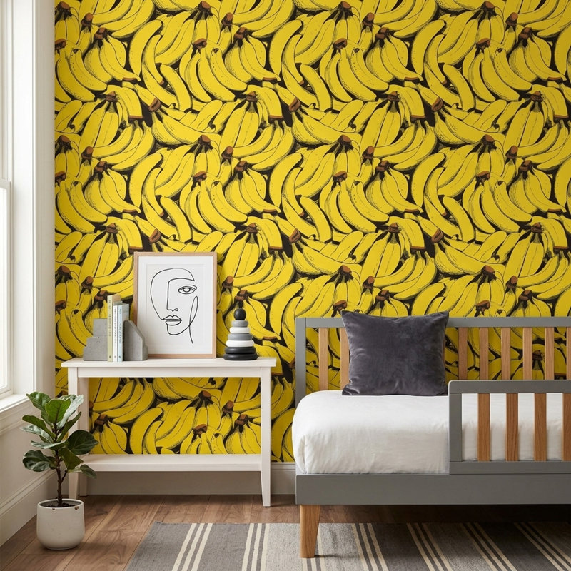 Banana Pop Art Tropical, Non-Woven Non-Pasted