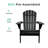 Outdoor Adirondack Chair Set Weather Resistant Solid Cedar Wood Foldable Patio Chair (Set of 2)-939147816