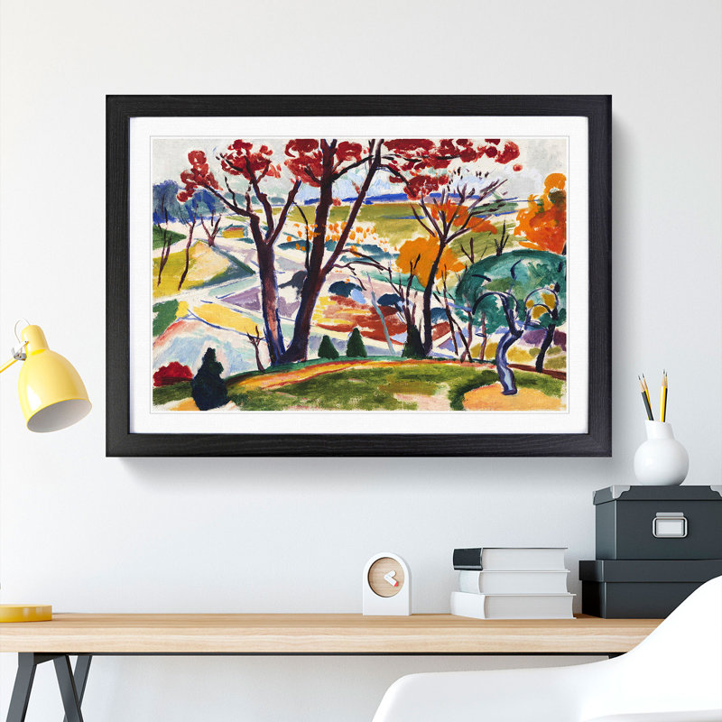 Huntingdon Valley by Henry Lyman Sayen - Picture Frame Painting, Black Framed, 48cm H x 65cm W x 2cm D