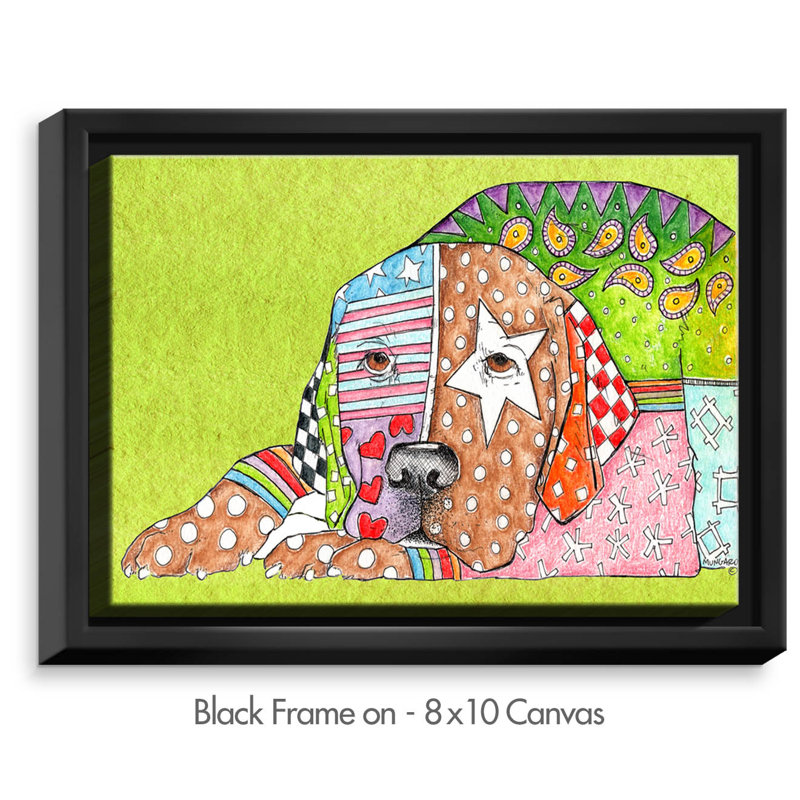 «Labrador Retriever Dog», reproduction de peinture à l'huile sur toile tendue, H 11 po x l 14 po x P 1,5 po, Toile tendue