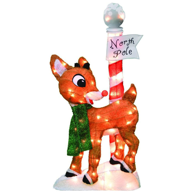 32" Rudolph the Red Nosed Reindeer Pre-Lit Christmas Yard Decor