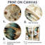 Papillon beige sarcelle, motifs complexes - ensemble de 2 reproductions d'animaux-114715284-114715287-114715288