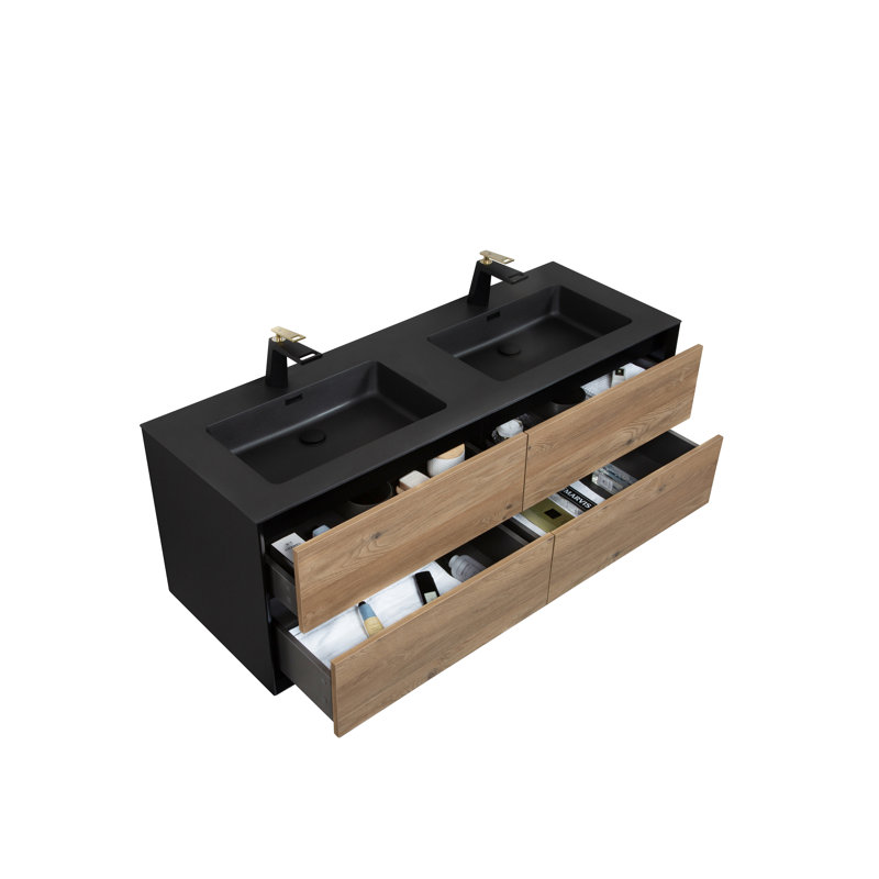 Latitude Run® Ensemble de meuble-lavabo double 60 po - Wayfair Canada