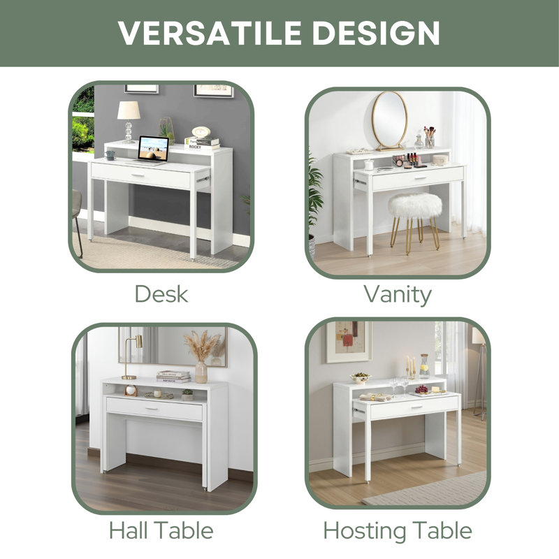 Binca Writing Desk, White