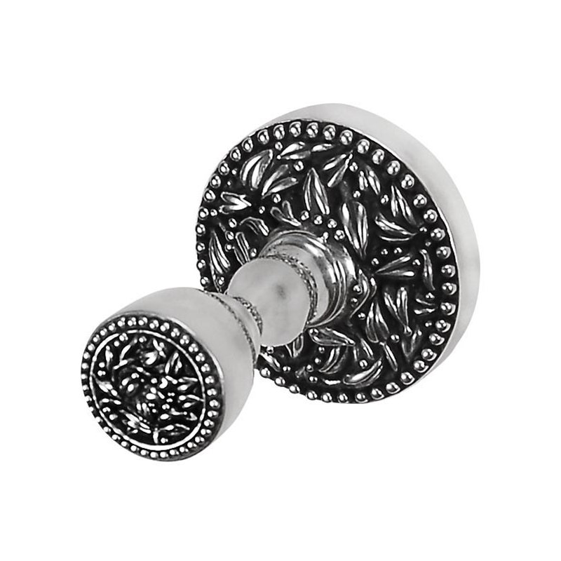 San Michele Robe Hook, Antique Silver
