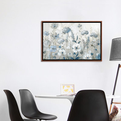 Cool Blue Field - Framed Wall Art Print