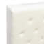 Ensemble de lit double 2 pièces - Structure de lit capitonnée à boutons - Tête de lit tapissier en tissu de velours blanc lin et table de chevet au fini vert trèfle-2096355767-2096355766