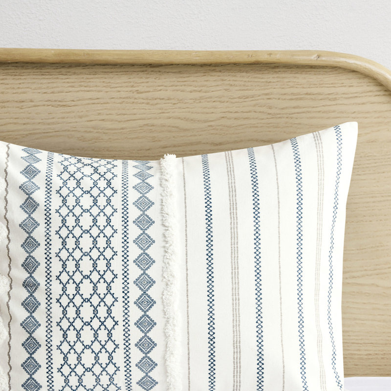 Housse de couette en chenille de coton double / grand - imprimé géométrique multicolore, nuits douces et douillettes 100% imprimées pour des motifs de grand lit, sensation luxueuse