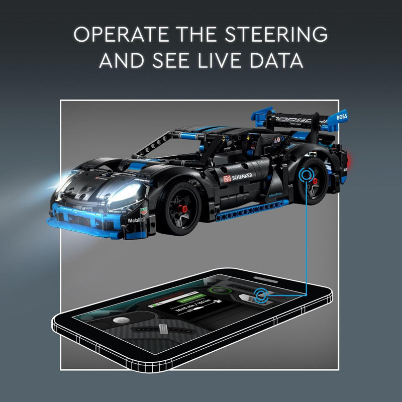 LEGO Technic Porsche GT4 e-Performance Remote Control Race Car, For Kids Ages 10