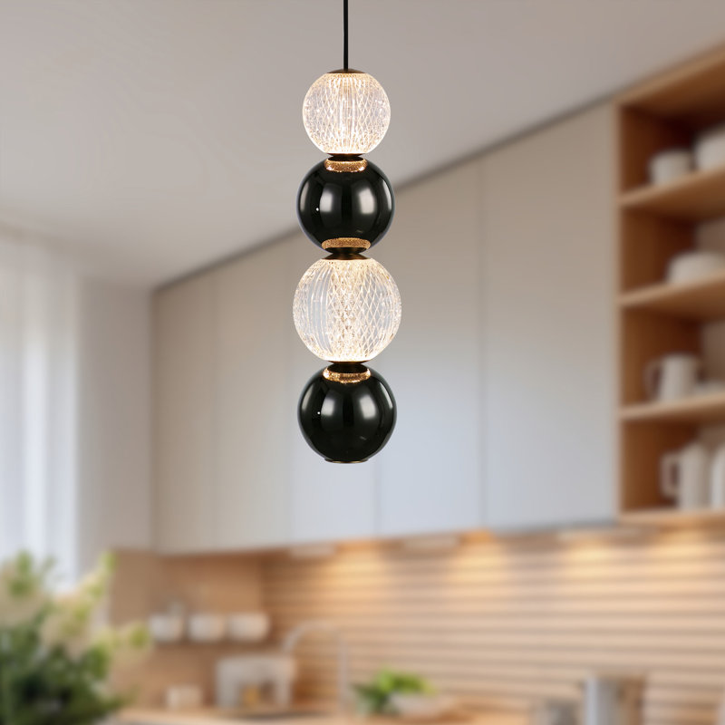 Onyx 1 - Light LED Pendant, Natural Brass