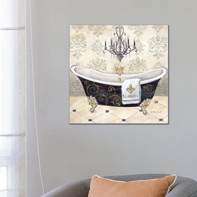 His & Hers Tub II by Cynthia Coulter - Wrapped Canvas Print