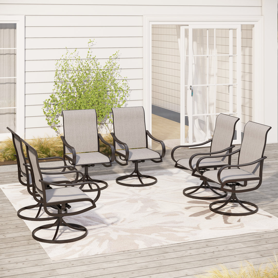 Nako Outdoor Dining Armchair (Set of 6) Wildon Home® 