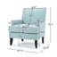 Fauteuil en tissu avec pieds en bois