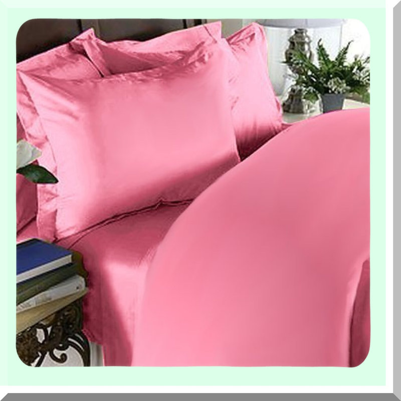LuxurySoft 1500 Thread Count Wrinkle Resistant Bed Sheet Set - Ultra Soft & Luxurious 3 Piece Set - Deep Pocket Up to 16" - Twin Size - Light Pink