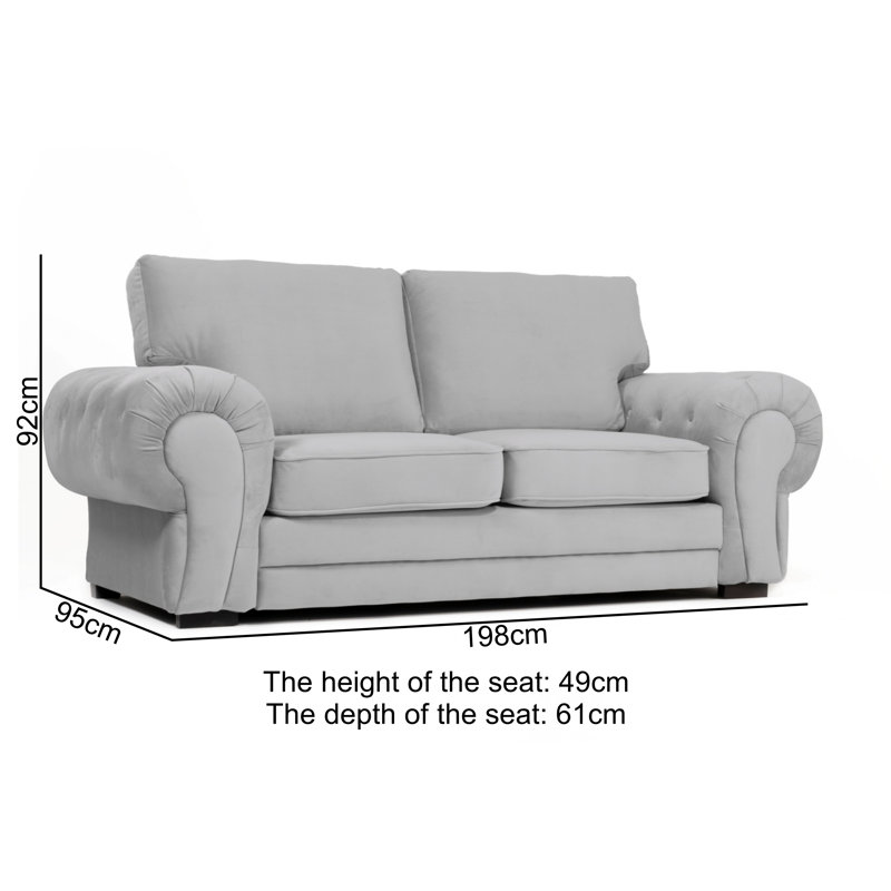 Fonda 2 Seater Velvet Sofa, Silver