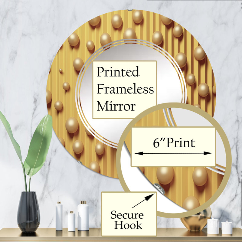 Fairuza - Miroir mural moderne rond, 32 po x 32 po