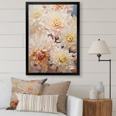 " Beige Chrysanthemums Dream Collage "