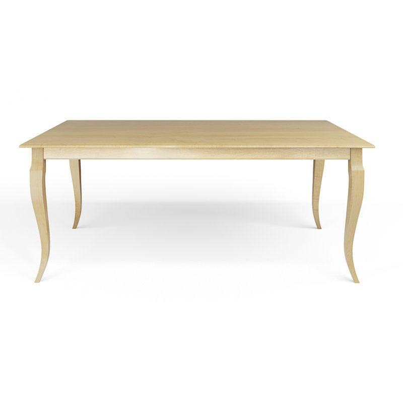 Alexeus Maple Solid Wood Dining Table, Natural, 42" W x 60" L
