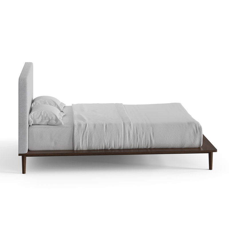 Alab Upholstered Platform Bed, Walnut, Full / Double