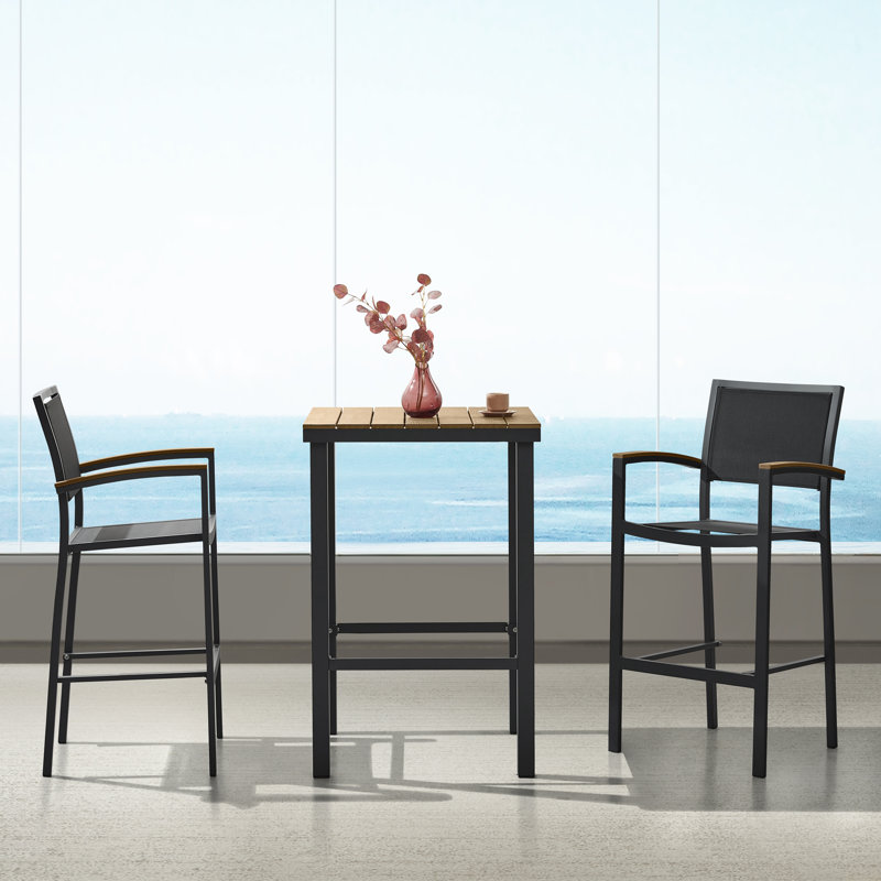 Carlo Metal Bar Set with Stools