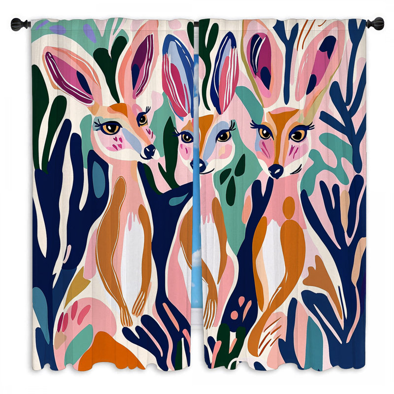 Rideaux de fenêtre Kangaroo Trio - 2 panneaux, L 20 po x L 52 po
