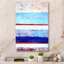 Rouge, blanc et bleu abstrait - peinture sur toile tendue