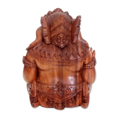 Kind Ganesha Wood Figurine
