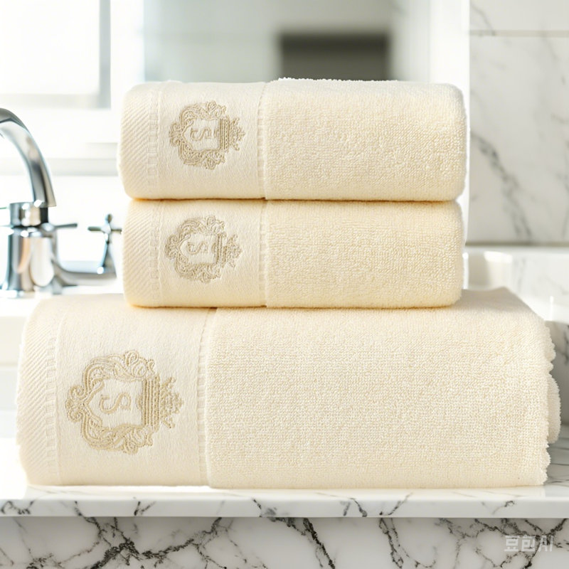 Premium Cotton Bath Towel Set; 1 Bath Towels, 2 Hand Towel, Luxury Bathroom Super Soft Hotel & Spa Quality Highly Absorbent