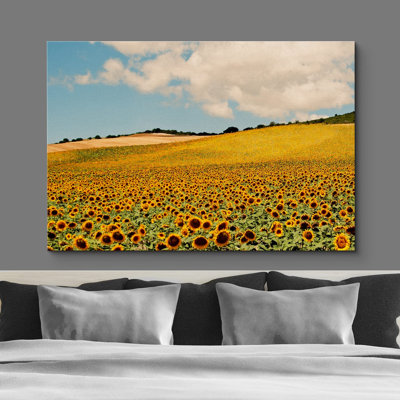 Tournesol été campagne tournesol champ nature sauvage photographie moderne Art Decor paysage BA02