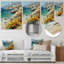 «Blooming Yellow Flowers Beach Town On The Rocks» - art mural plage de sable côtier-520077657-520077473