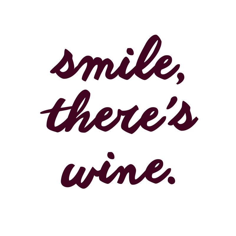 «Wine Sentiment III», art textuel sur toile, H 30 po x l 30 po, Toile tendue