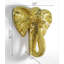 Statue murale 30,8 "à tête d'éléphant avec extérieur en losange en miroir-126018471