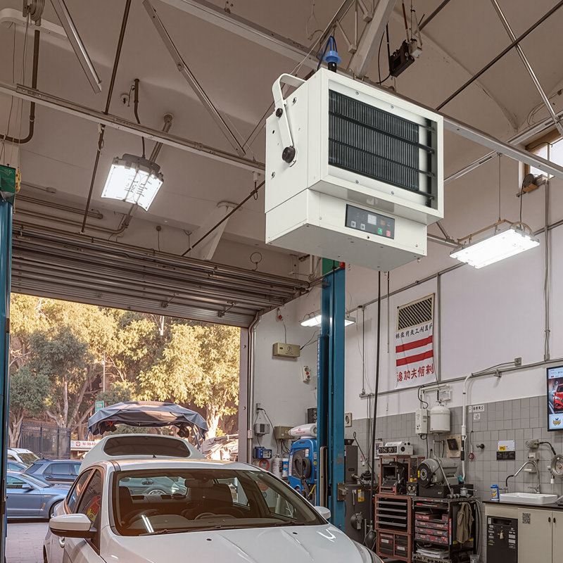 Garage Heater Electric 5000w, Hardwired 240v, Ceiling Mount, Thermostat, 9h Timer, Overheat Protection, Etl Listed, 5000W